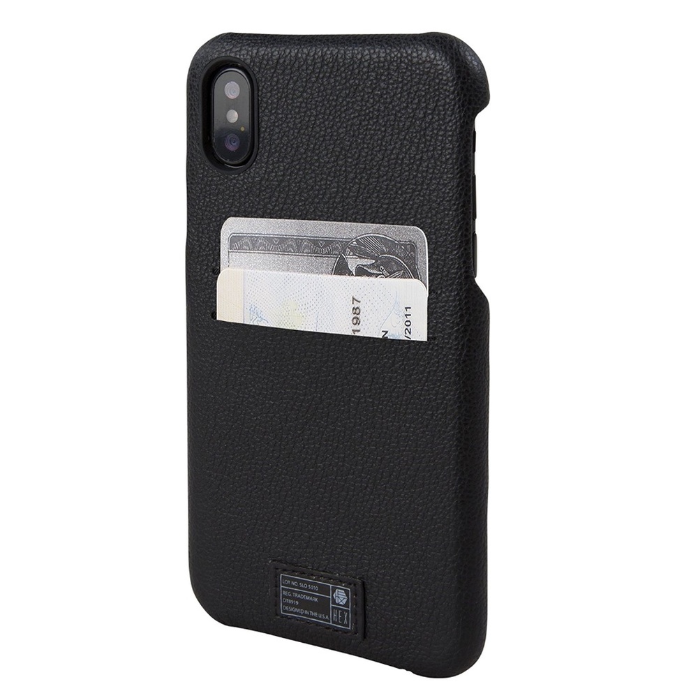 Hex Black Leather Shield Wallet for iPhone Xs NIB